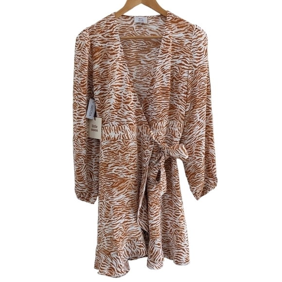 NWT Aritzia Little Moon Julep Wrap Dress Giselle Amber Earth Size Small - Picture 8 of 15